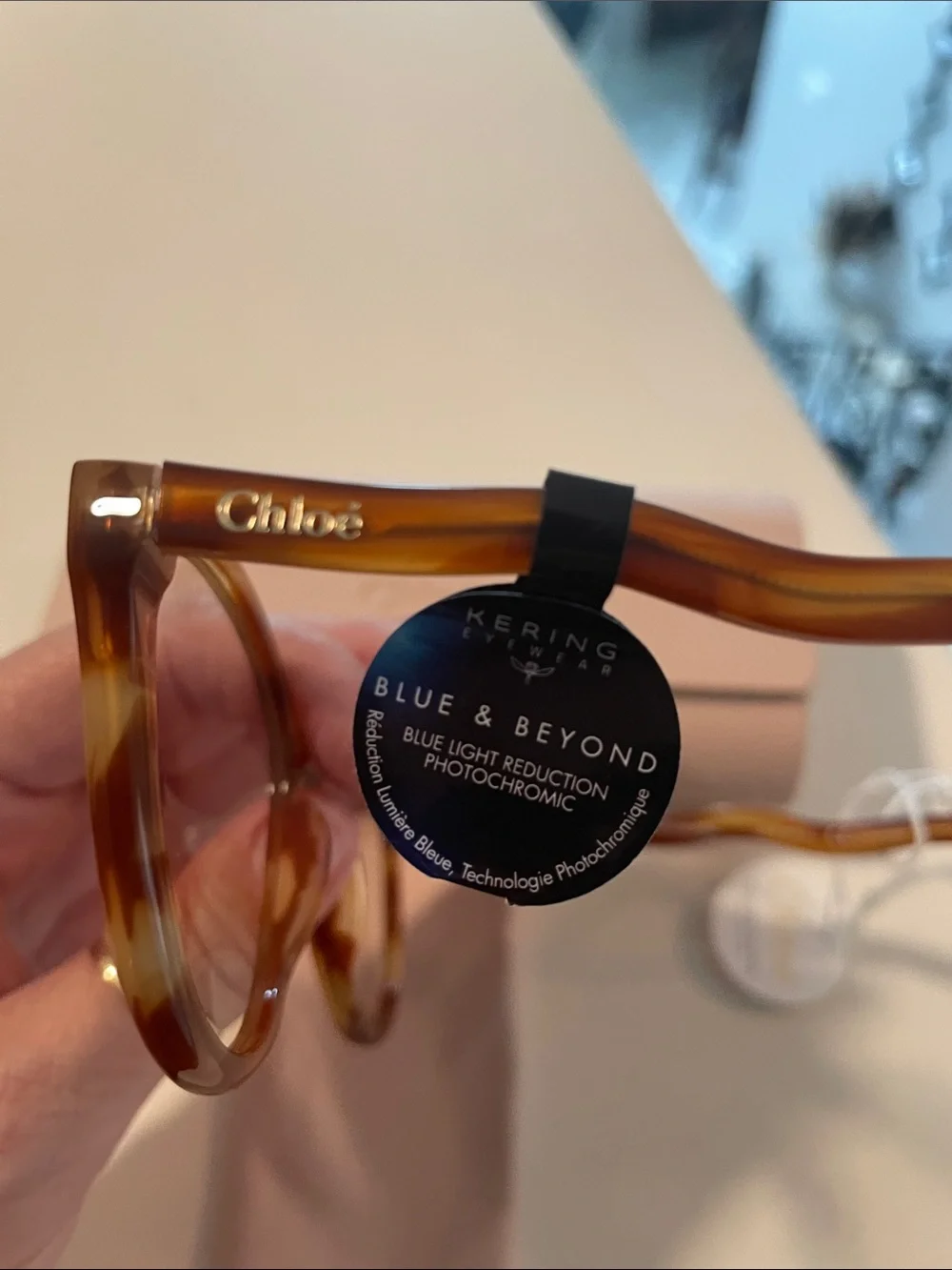 Chloe Tortoiseshell Wave-Arm Eyeglasses - Blonde Havana - Picture 8 of 12